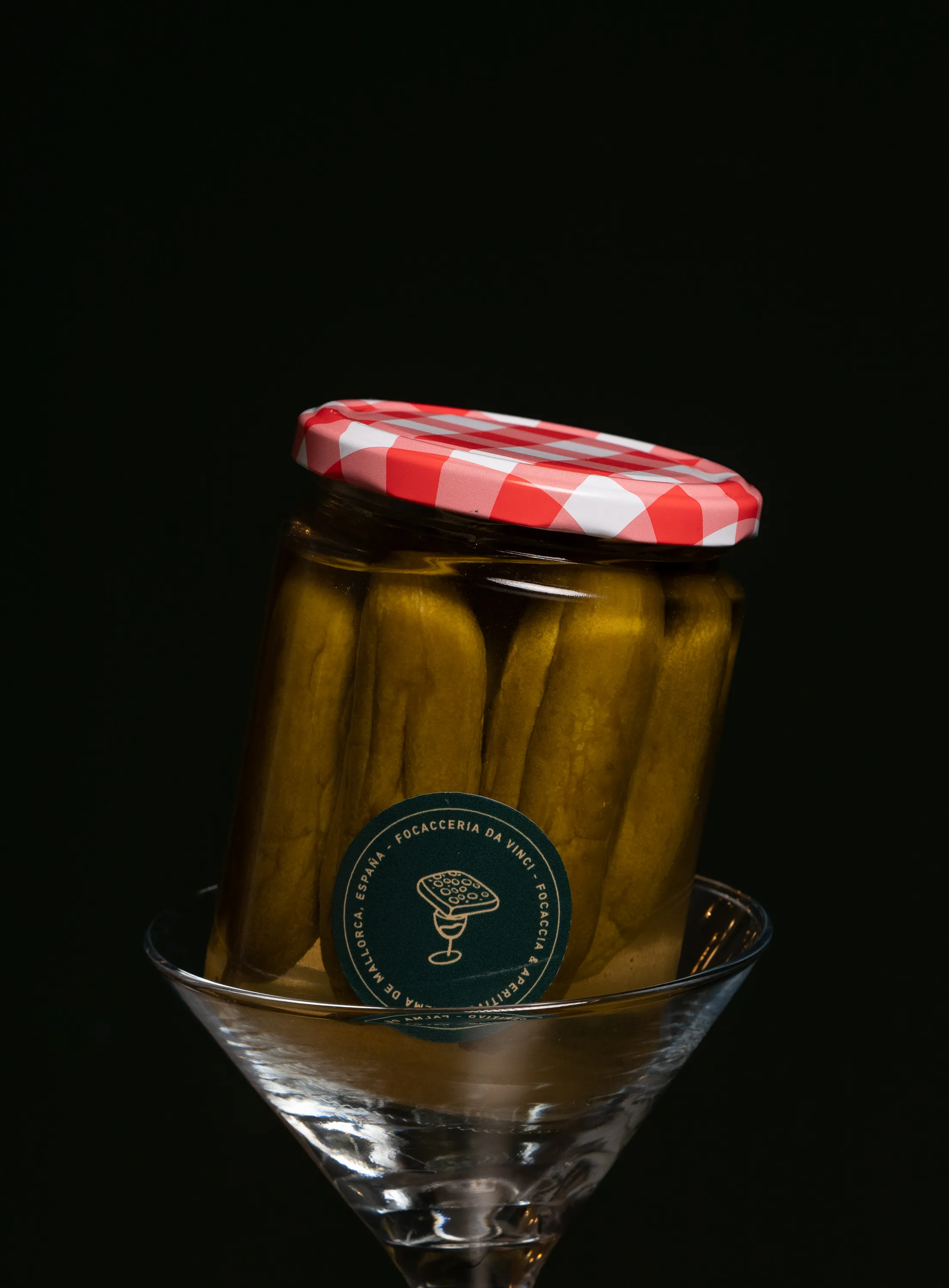 House-made preserves and ferments in a jar