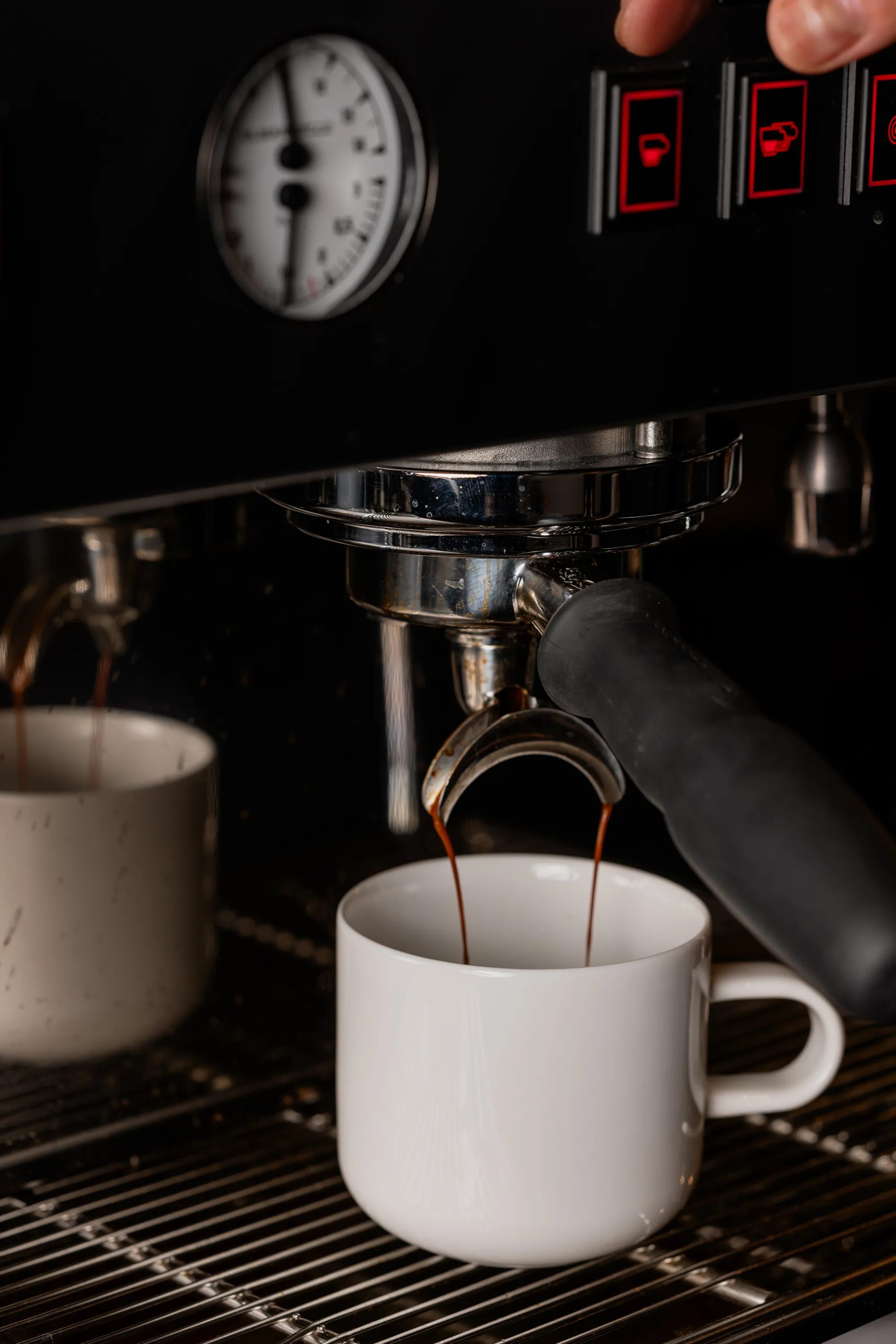 Freshly pulled espresso from the machine